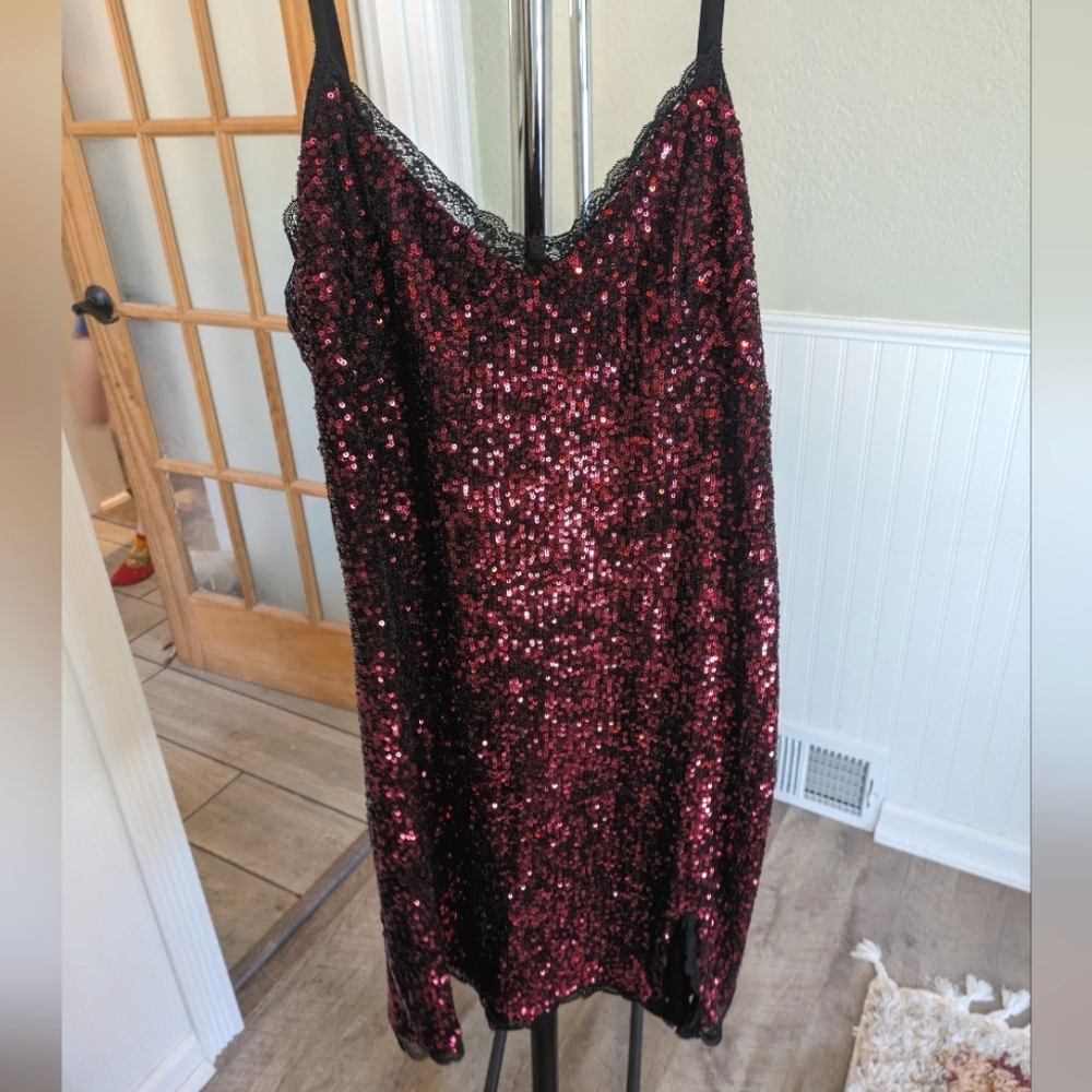 Valentine's!! Red sequin mini dress